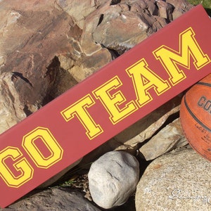 Custom Sign - GO TEAM - Custom Made Team Sign, sports team, football, basketball, baseball - Man cave sign