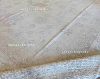 Vintage Teppich aus verblasstem Elfenbein, Gedämpfter Oushak Teppich, Minimalistischer, neutraler weißer Teppich, Größe 20x30, 9x12, 10x14 Wohnzimmer.