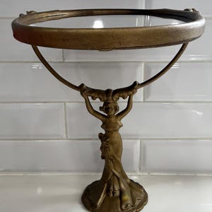Antique Art Nouveau style Figural Woman Vanity Mirror