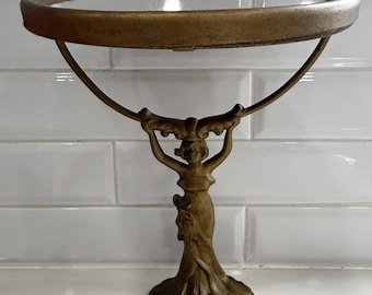 Antique Art Nouveau style Figural Woman Vanity Mirror