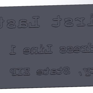 Aangepaste retouradresstempel – gepersonaliseerd 3D-geprint blok met magnetisch handvat – naam- en adresstempel voor enveloppen