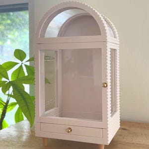 Terrário arqueado para aranhas-saltadoras | Porta frontal magnética e gaveta deslizante | Tampo removível opcional imagem 12