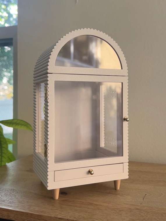 Arched Jumping Spider Enclosure | Magnetic Front Door & Pull-Out Drawer | Optional Removable Top