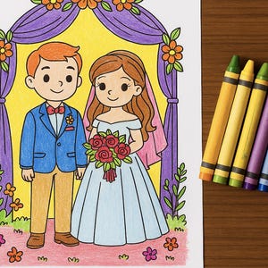 Wedding Coloring Page
