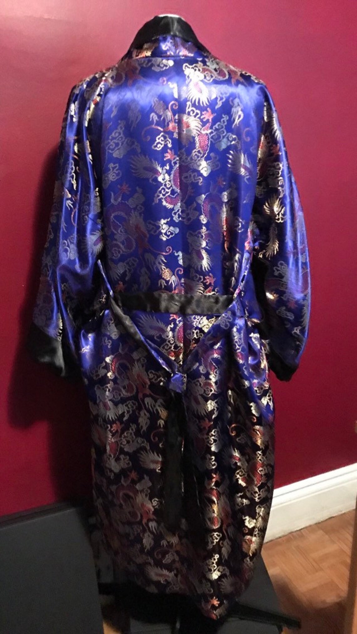 Silk Robe Satin Robe Embroidered Robe Oriental Robe Etsy