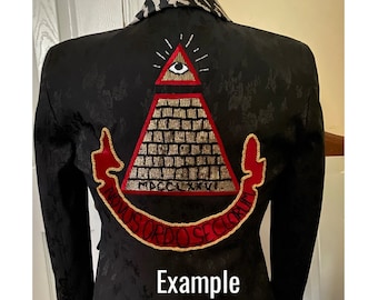 Desperately Seeking Susan Sparkly Madonna inspired Pyramid Jacket by Niniannebast Designs