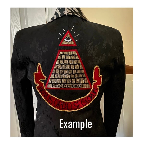 Desperately Seeking Susan Sparkly Madonna inspired Pyramid Jacket by Niniannebast Designs