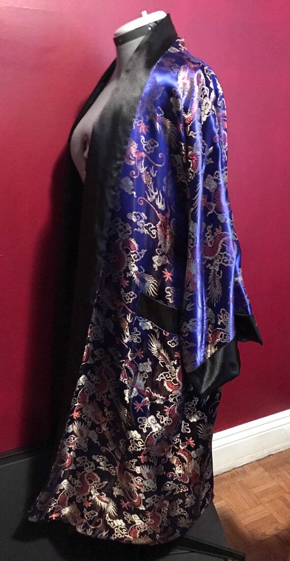 Silk Robe, Satin Robe, Embroidered Robe, Oriental