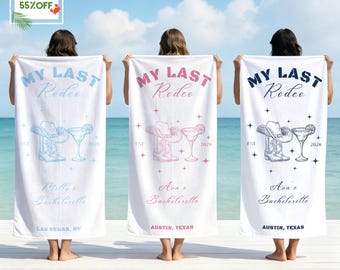 Personalized Last Rodeo Bachelorette Beach Towel,Custom Nashville Western Country Pool Party Towel,Weekend Gift, Austin Cowgirl Souvenir