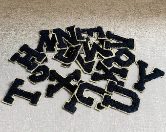 Chenille letter iron-on patch, Fashion Iron On Alphabet Embroidery,  Chenille Letter Patches, Adhesive Letter Patch, Personalized Gift.