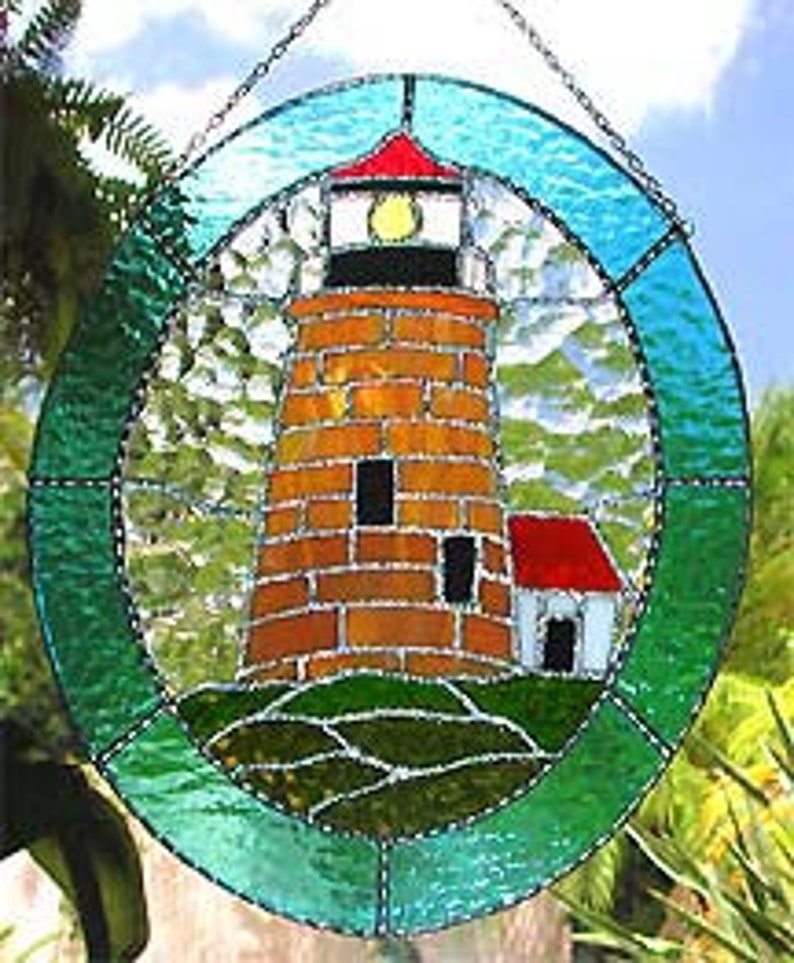 Sun Catcher Lighthouse Suncatcher Glass Suncatcher Stained Etsy