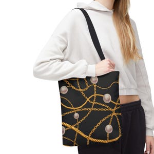 Vergoldete Glam-Einkaufstasche - Metallic Gold-Einkaufstasche, elegante Einkaufstasche, ausgefallene Tragetasche, schicke Markttasche, luxuriöse Schultertasche