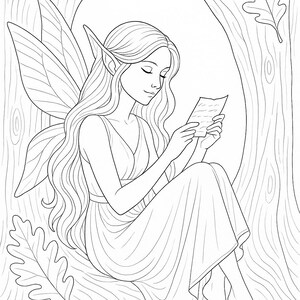 Mystical, Fairy, Forest, Magic, Adult, Coloring Pages