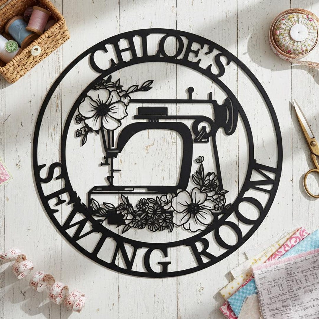 Custom Sewing Room Metal Sign,sewing Room Sign Art,personalized Sewing ...
