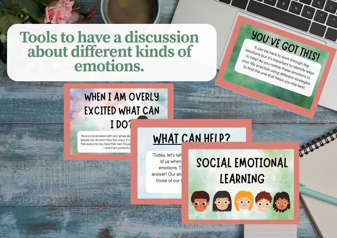 Kids' Emotion Discussion Flashcards – Social Skills & Critical Thinking ...
