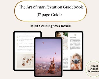 Manifestation eBook | Law of Attraction Canva PDF | PLR MRR Included | Create Your Dream Life | Self Help Guide | Instant Download