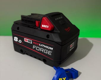Milwaukee Battery Button | Custom Tool Label | 18V M18 | Embossed Name or Initials