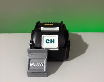 Makita Battery Button | Custom Tool Label | 18V LXT | Embossed Name or Logo