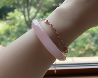 Natürliche Jade Armreif für Frauen, echte Jadeit Schmuck, echte grüne Jade Armband, Geschenk für sie, Jade Armreifen