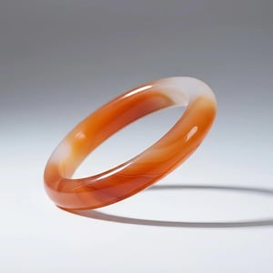Sunset Orange Jade Bangle  Elegant Stone Bracelet for Women  Handmade Gift for Her  Birthday • Anniversary • Good Luck Jewelry