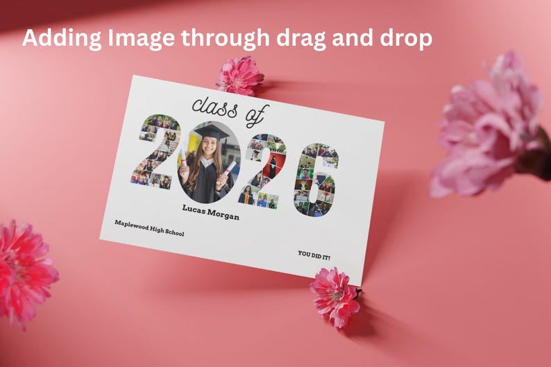 Graduation Photo Collage Template 2026 | Class of 2026 Memory Poster ...