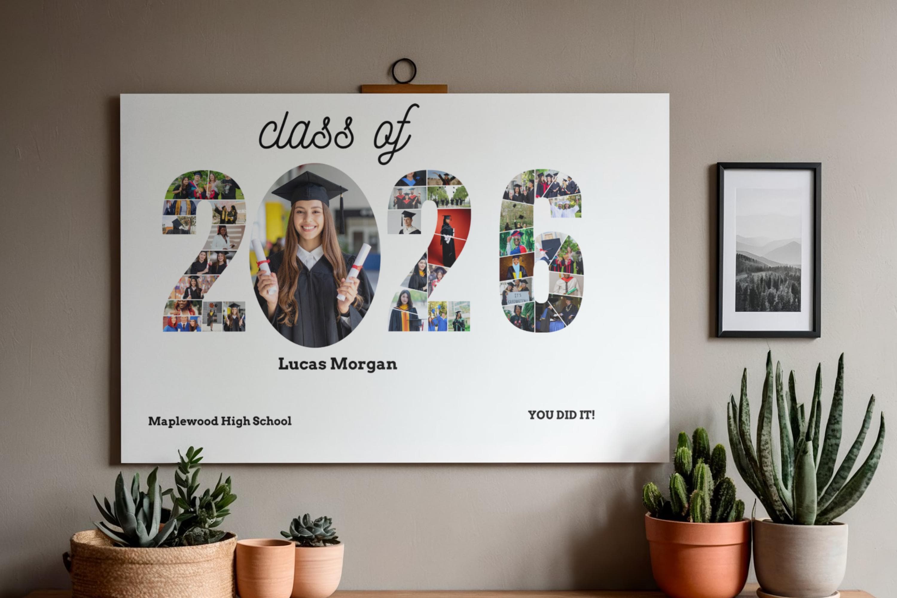 Graduation Photo Collage Template 2026 | Class of 2026 Memory Poster ...