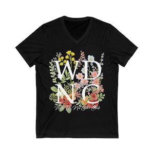 We Do Not Care Club Tee for Perimenopause Menopause Women V-Neck Dark Colors Feminine Comfort T-Shirt Unbothered Confidence
