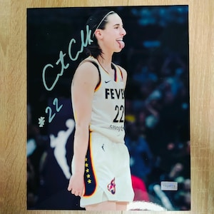 Caitlin Clark #22 Indiana Fever Foto brillante firmada a mano de 8'x10' con certificado de autenticidad