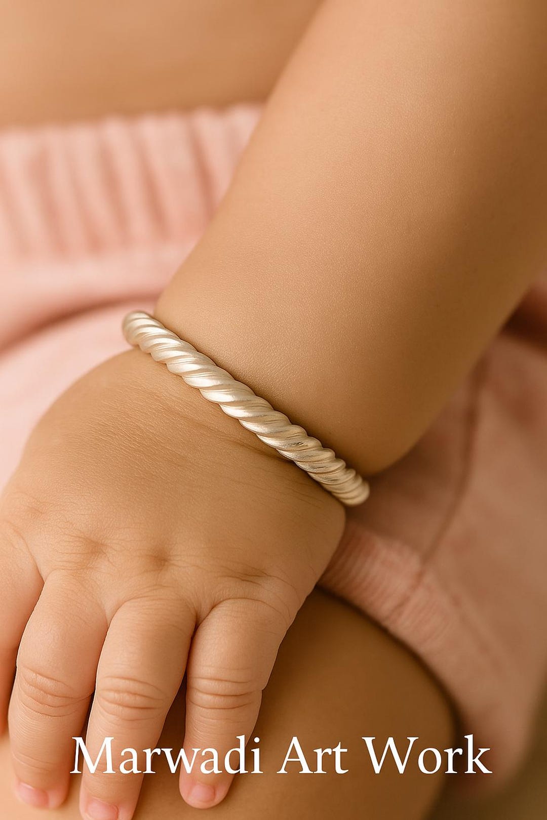 Sterling Silver Twisted Baby Bangle Bracelet, Adjustable Cuff - Etsy