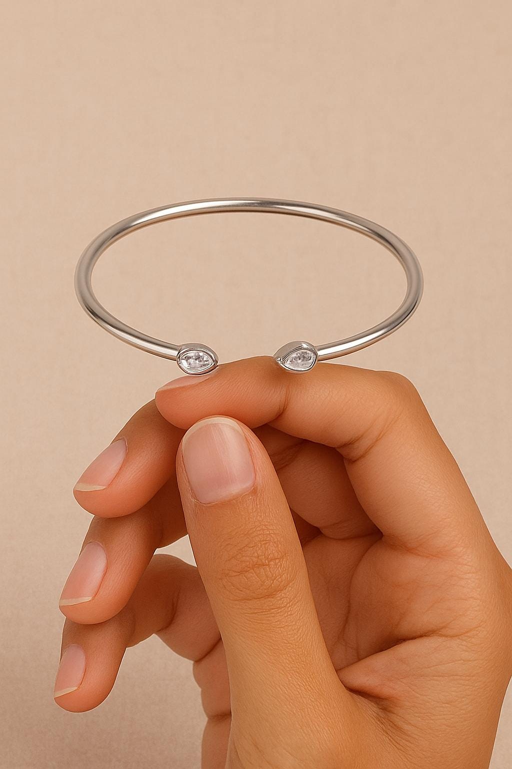 Cubic Zircon 925 Sterling Silver Open Cuff Bangle - Etsy Canada