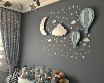 Luce notturna personalizzata a forma di nuvola per neonati, lampada a LED a forma di luna per la cameretta dei bambini, decorazione personalizzata per la cameretta dei bambini, regalo per baby shower per bambini o bambine.