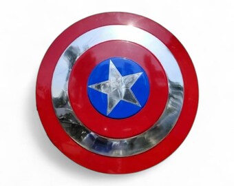 Réplica de metal del escudo medieval del Capitán América, regalo del escudo de Steve Rogers