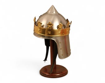 Antike Könige Richard Helm Handmade Messing Krone 18 Gauge Stahl Mittelalter Geschenk