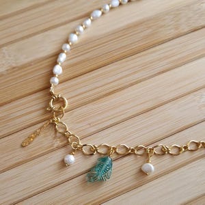 Necklace, necklace with pearls, Lagoon Glow, summer necklace, pendant, sea, sun, beach, fashion jewelry, jewelry gift, necklace gift
