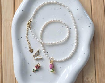 Pearl necklace, freshwater pearl necklace, necklace for her, gift for her, necklace gift, necklace with pearls, necklace with pendant