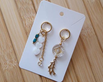 Earrings, statement earrings, elegant earrings, drop earrings, summer jewelry, sea, beach, fashion jewelry, jewelry gift