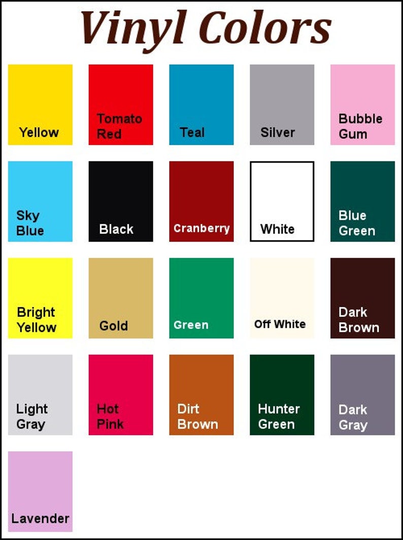 Vinyl Height Chart 5.5inches wide by 71 inches tall