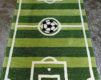 Handgetufteter Teppich Fußballplatz Wollteppiche verwenden Für Kinderzimmer Schlafzimmer, liebevolle Raum Kinderzimmer Teppiche jede coustom Größe erhältlich.