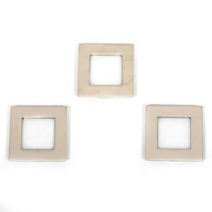 Bouton de tiroir de meuble fait main et poignée de pierre gemme de quartz blanc carrée