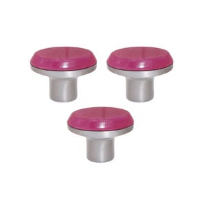 Pomello per mobile in giada rosa / Pomello per cassetto ovale in ottone satinato