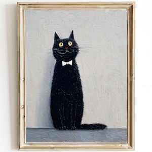 Dreamy Black Cat Art Print – Framed or Canvas Option – Gift for Cat Lovers