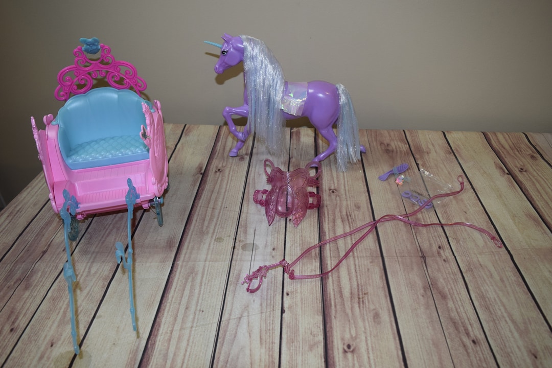 Barbie Swan Lake Lila Unicorn and Carriage Playset - Etsy