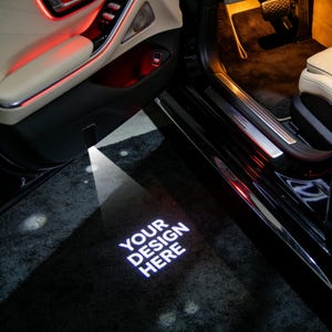 Set of 2 Personalized Welcome LED Ghost Shadow Light, Custom Car Door Lights Projector with Your Logo, Car Puddle Light, Gift for Car Lovers