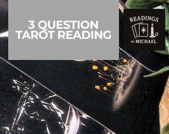 Same Hour Tarot Reading: 3 Question Psychic Insight (PDF Delivery