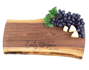 Personalized Walnut Charcuterie Board - Cheese Board Gift - Custom Laser Engraving - Wedding Gift - Engagement Gift