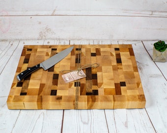 Extra Large Chopping Board One Piece Meat Fruit End Grain Cutting Board Oak Walnut Butcher Block Kitchen Utensils Personalized Engraved