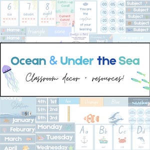 Under the sea Classroom Decor Bundle! Editable