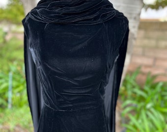 Sensational Vintage Black Velvet Dress
