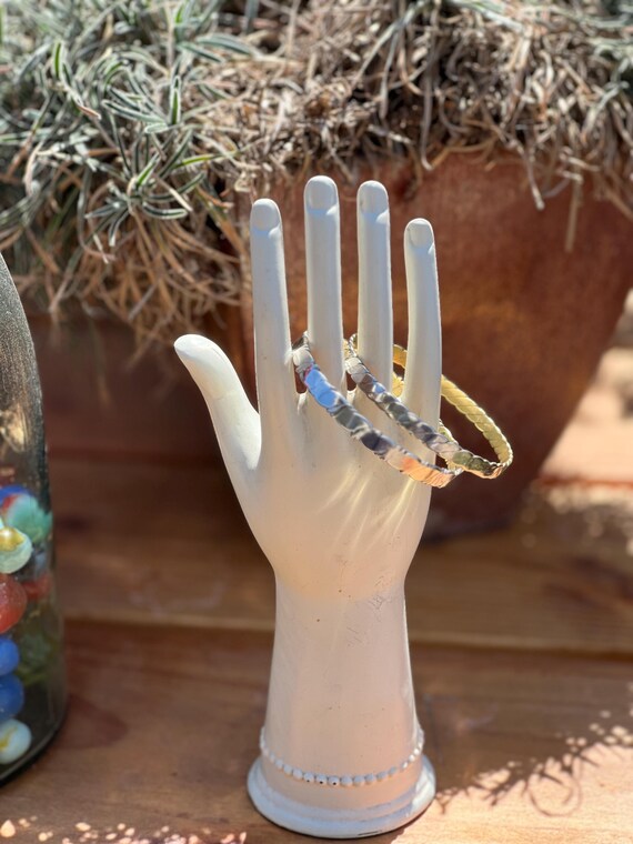 70s Sterling Flat Bangle Bracelets from Mexico - image 2