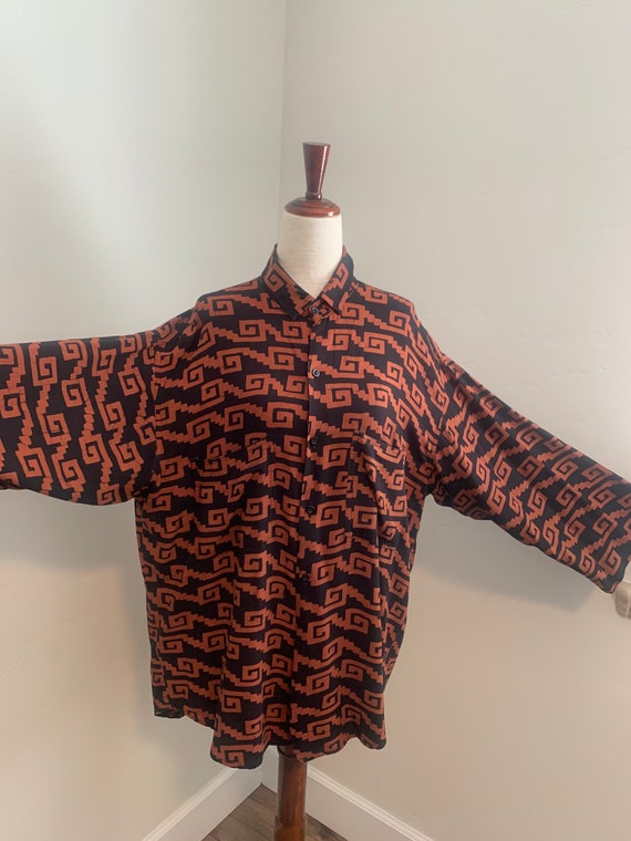 Oversized Tribal Unisex 80-90's Shirt - image 4